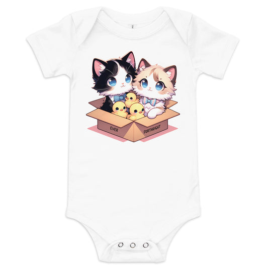 Kittens N Ducks - Baby short sleeve one piece